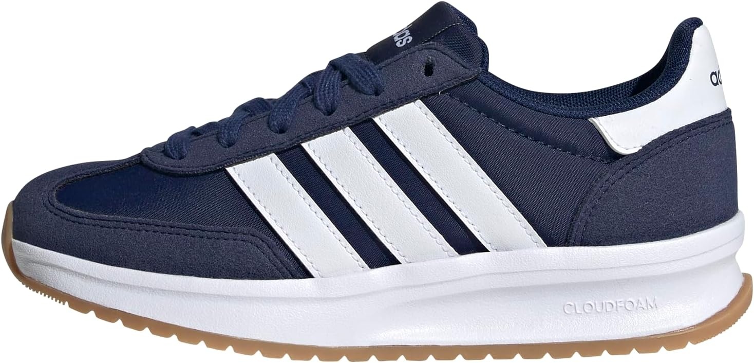 image:imageadidas Kids Girls Run 70S 20 Lace Up Sneakers Shoes Casual Grey WhiteDark BlueWhite