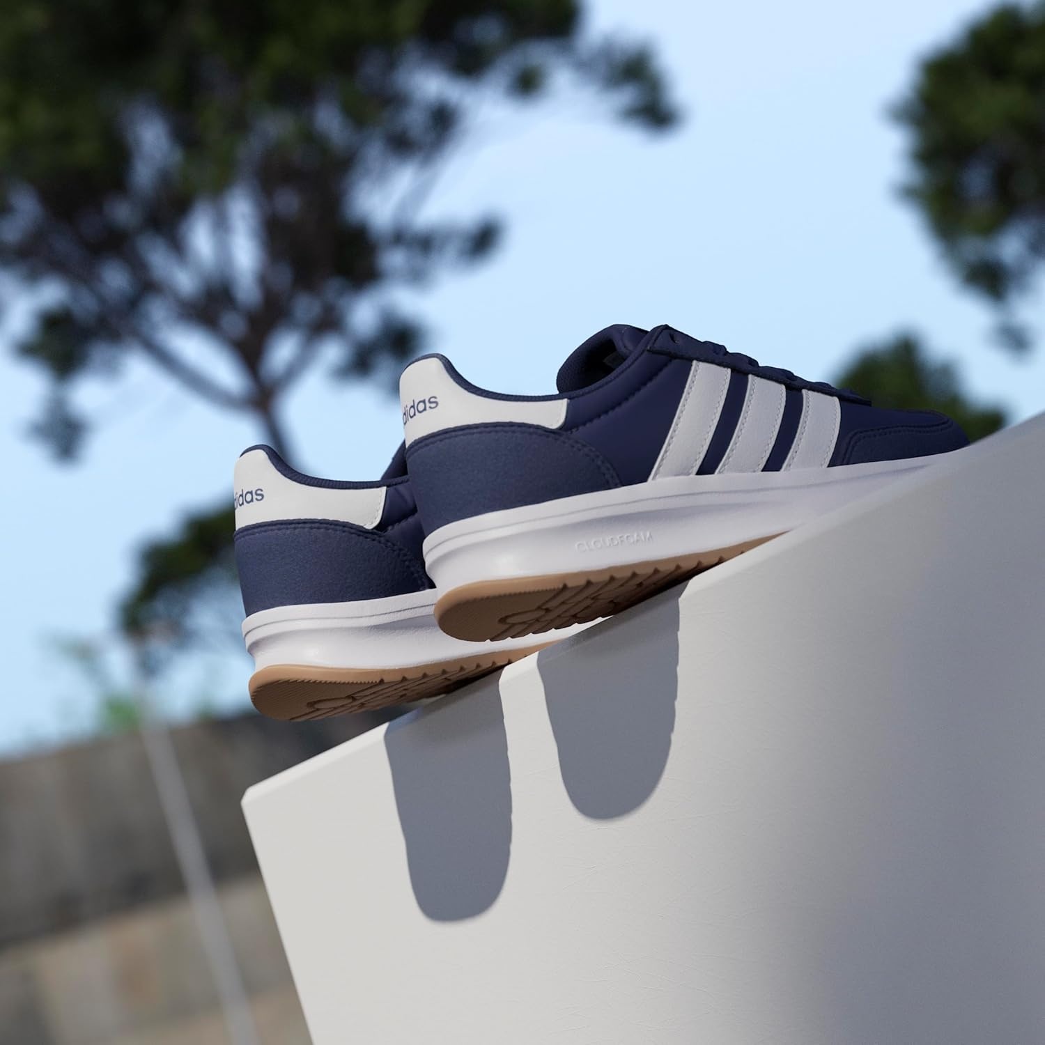 image:imageadidas Kids Girls Run 70S 20 Lace Up Sneakers Shoes Casual Grey WhiteDark BlueWhite