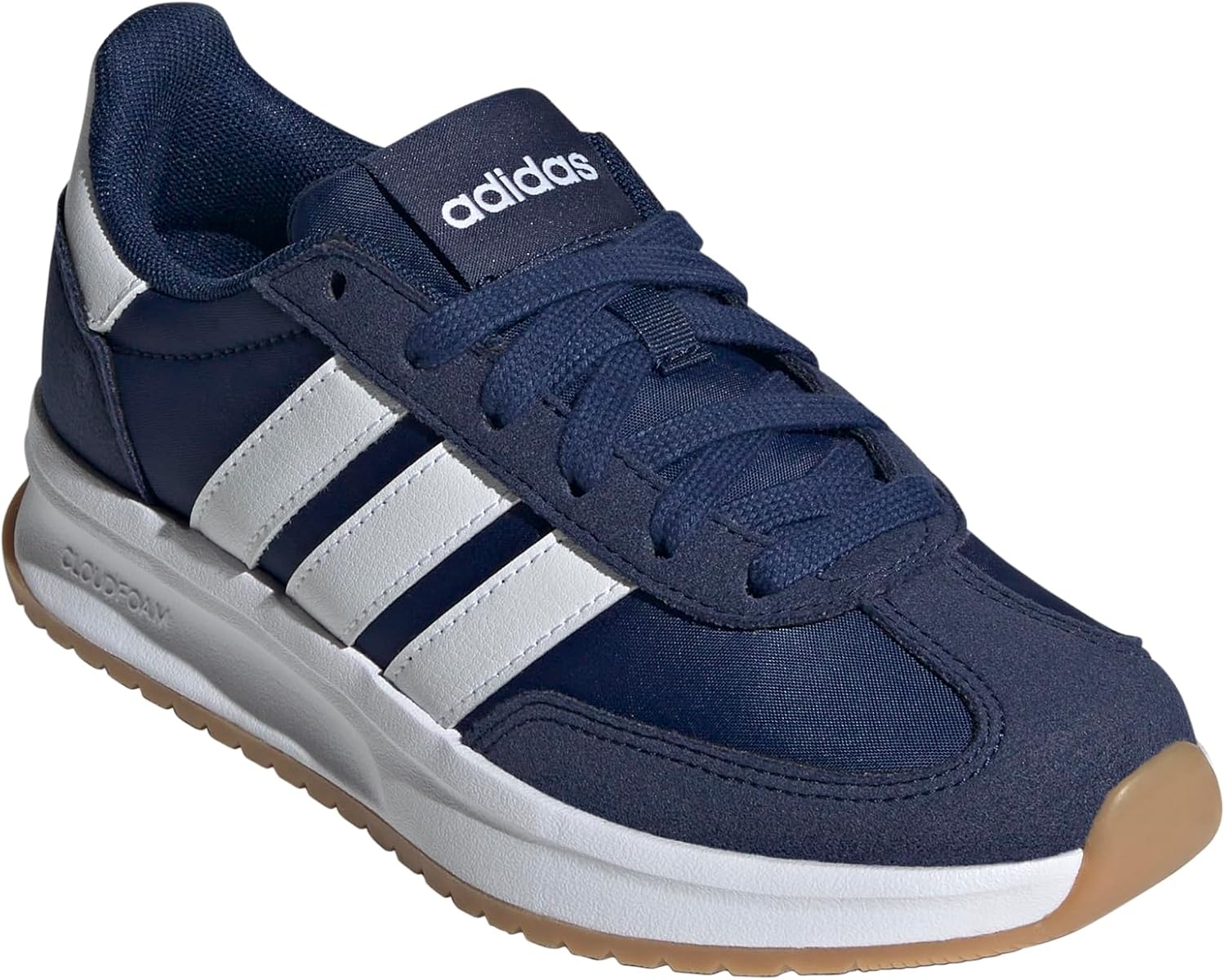 image:imageadidas Kids Girls Run 70S 20 Lace Up Sneakers Shoes Casual Grey WhiteDark BlueWhite