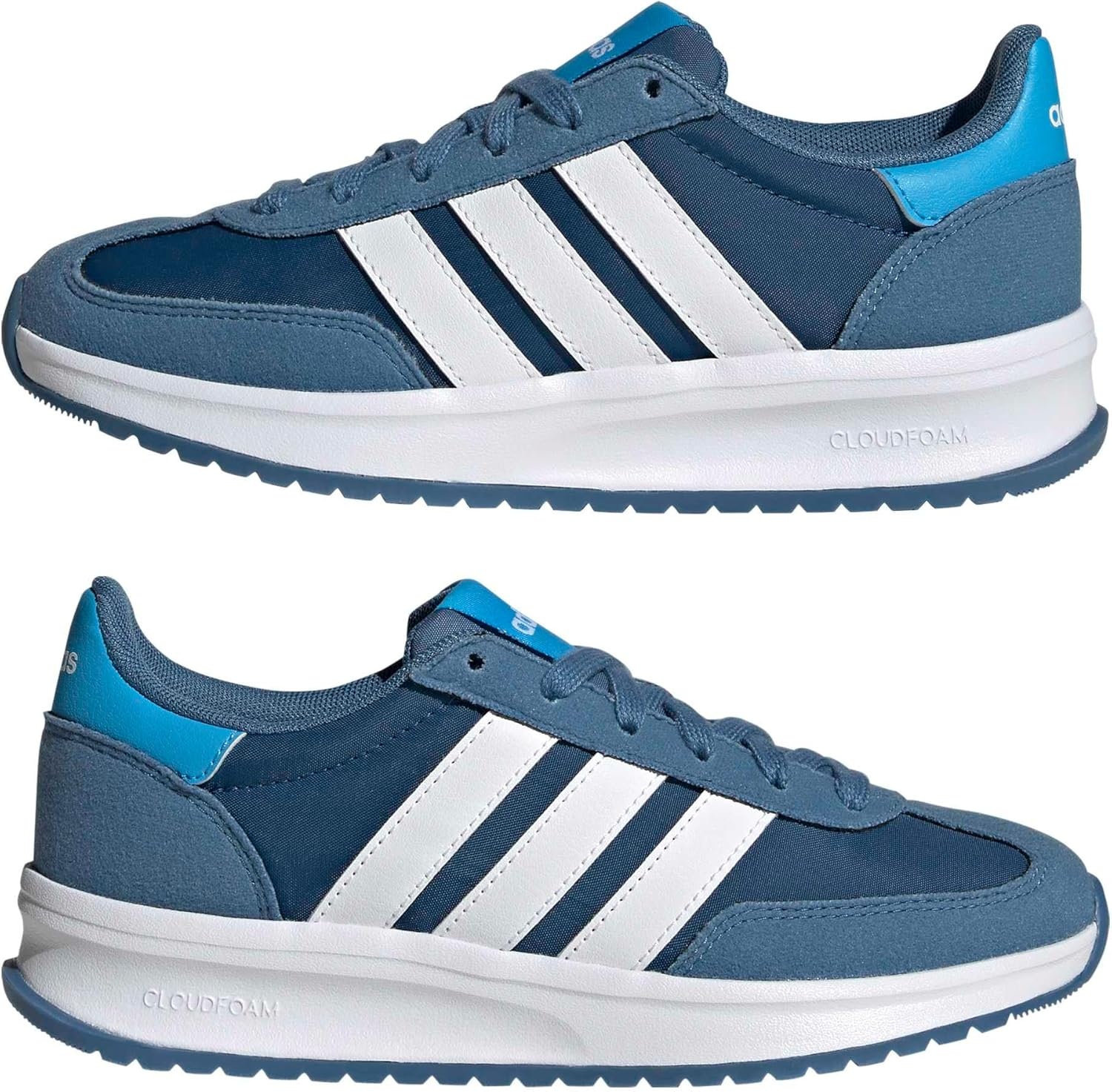 image:imageadidas Kids Girls Run 70S 20 Lace Up Sneakers Shoes Casual Grey WhiteDusky InkWhiteDusky Petrol