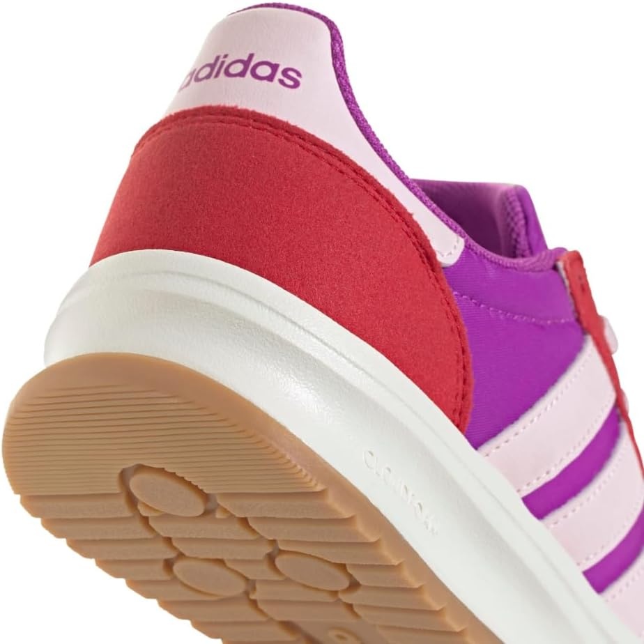 image:imageadidas Kids Girls Run 70S 20 Lace Up Sneakers Shoes Casual Grey WhitePurple BurstClear PinkBetter Scarlet