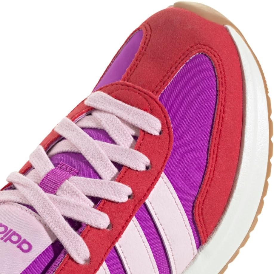 image:imageadidas Kids Girls Run 70S 20 Lace Up Sneakers Shoes Casual Grey WhitePurple BurstClear PinkBetter Scarlet