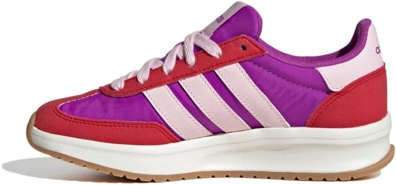 image:imageadidas Kids Girls Run 70S 20 Lace Up Sneakers Shoes Casual Grey WhitePurple BurstClear PinkBetter Scarlet