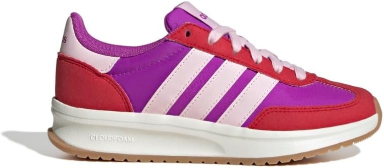 image:imageadidas Kids Girls Run 70S 20 Lace Up Sneakers Shoes Casual Grey WhitePurple BurstClear PinkBetter Scarlet