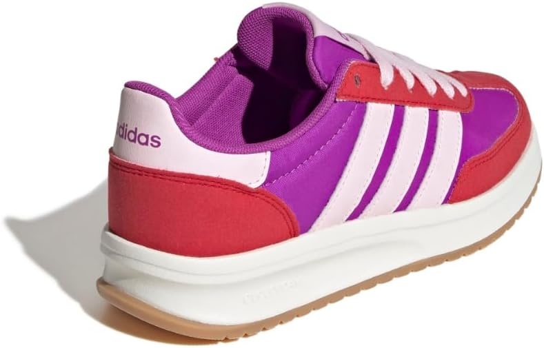 image:imageadidas Kids Girls Run 70S 20 Lace Up Sneakers Shoes Casual Grey WhitePurple BurstClear PinkBetter Scarlet