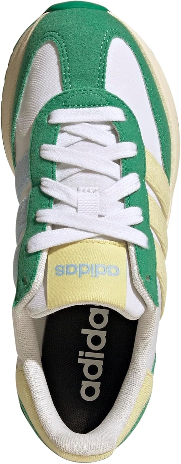 image:imageadidas Kids Girls Run 70S 20 Lace Up Sneakers Shoes Casual Grey WhiteWhitePowder YellowSemi Court Green