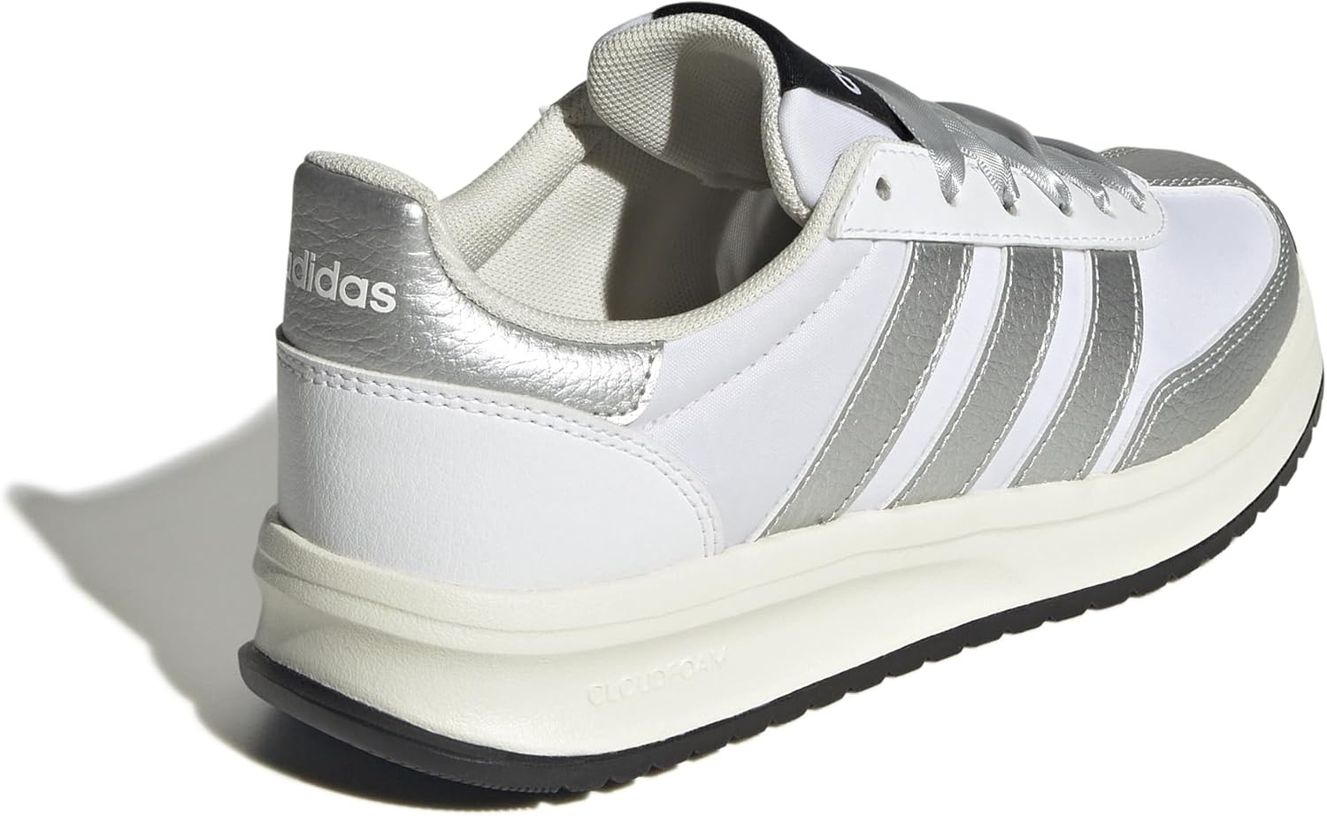 image:imageadidas Kids Girls Run 70S 20 Lace Up Sneakers Shoes Casual Grey WhiteWhiteSilver MetallicOff White