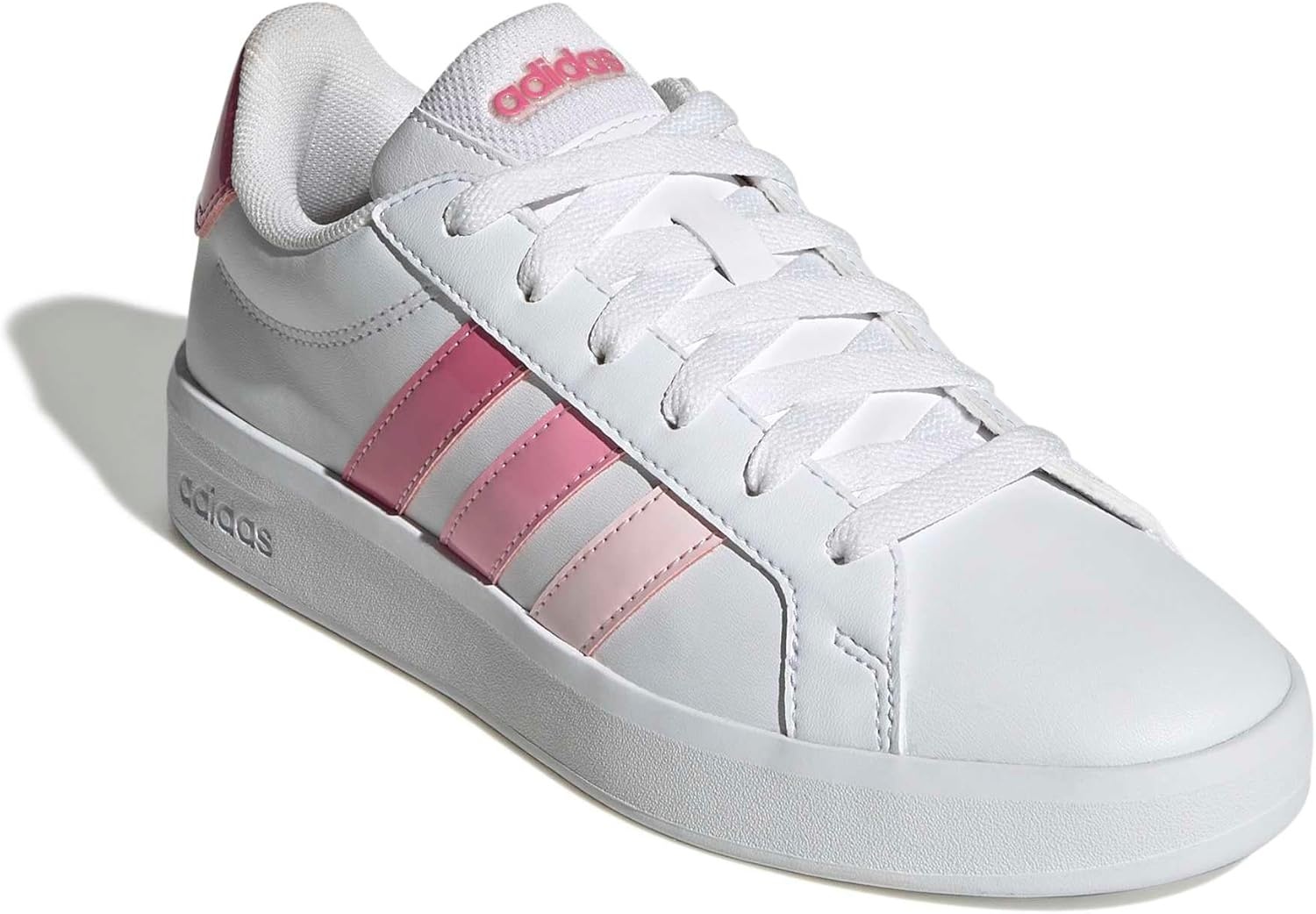 image:imageadidas Kids Grand Court 30 Shoes Big KidWhitePink FusionBliss Pink
