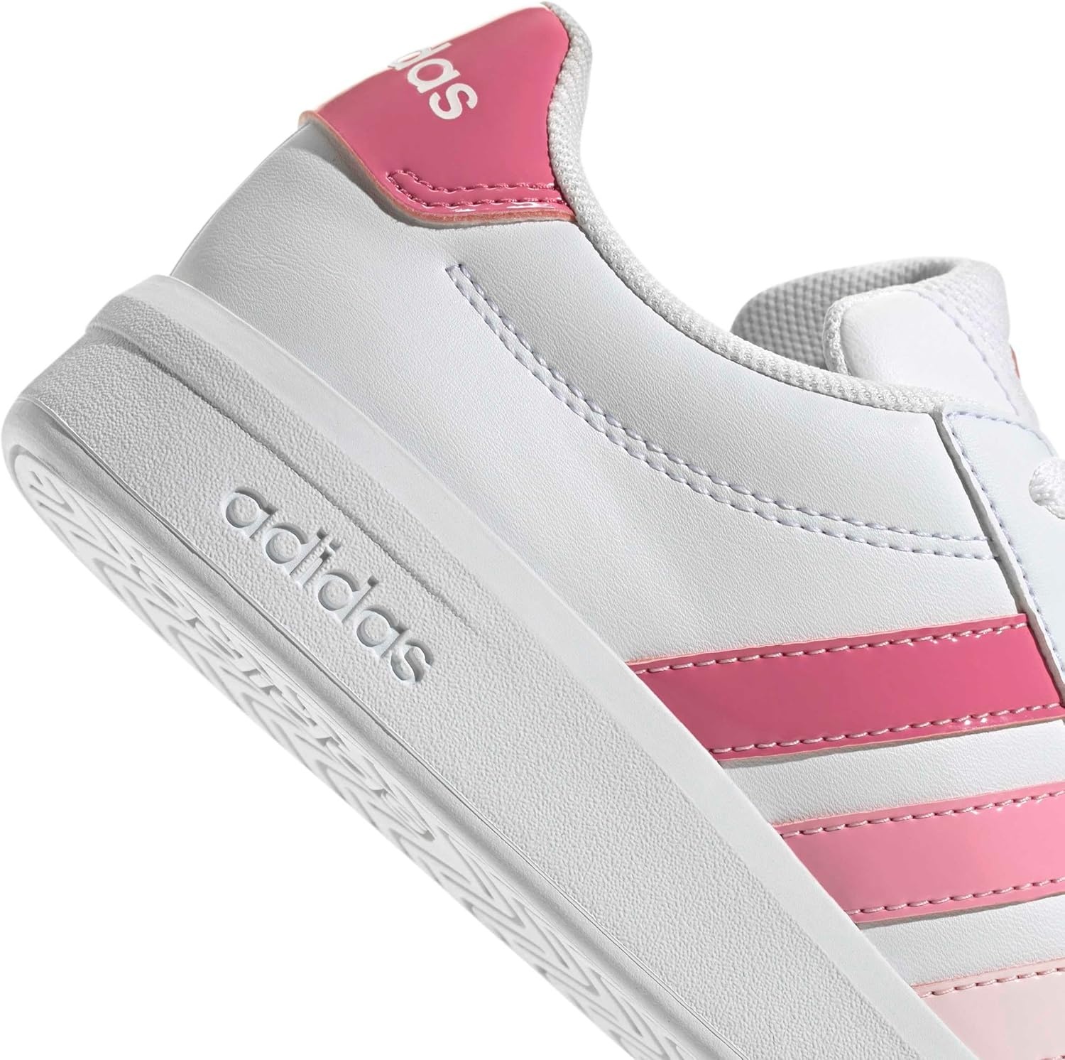 image:imageadidas Kids Grand Court 30 Shoes Big KidWhitePink FusionBliss Pink