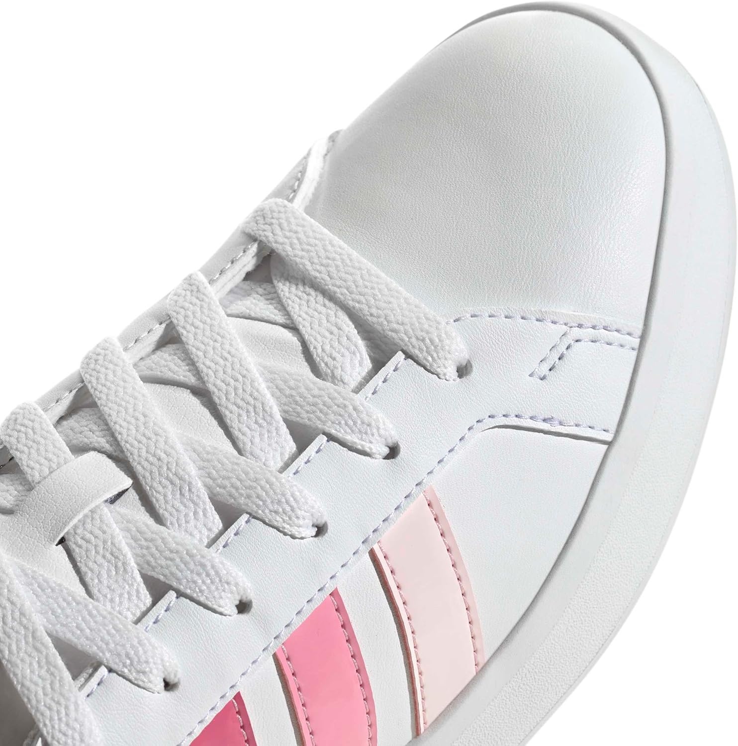 image:imageadidas Kids Grand Court 30 Shoes Big KidWhitePink FusionBliss Pink