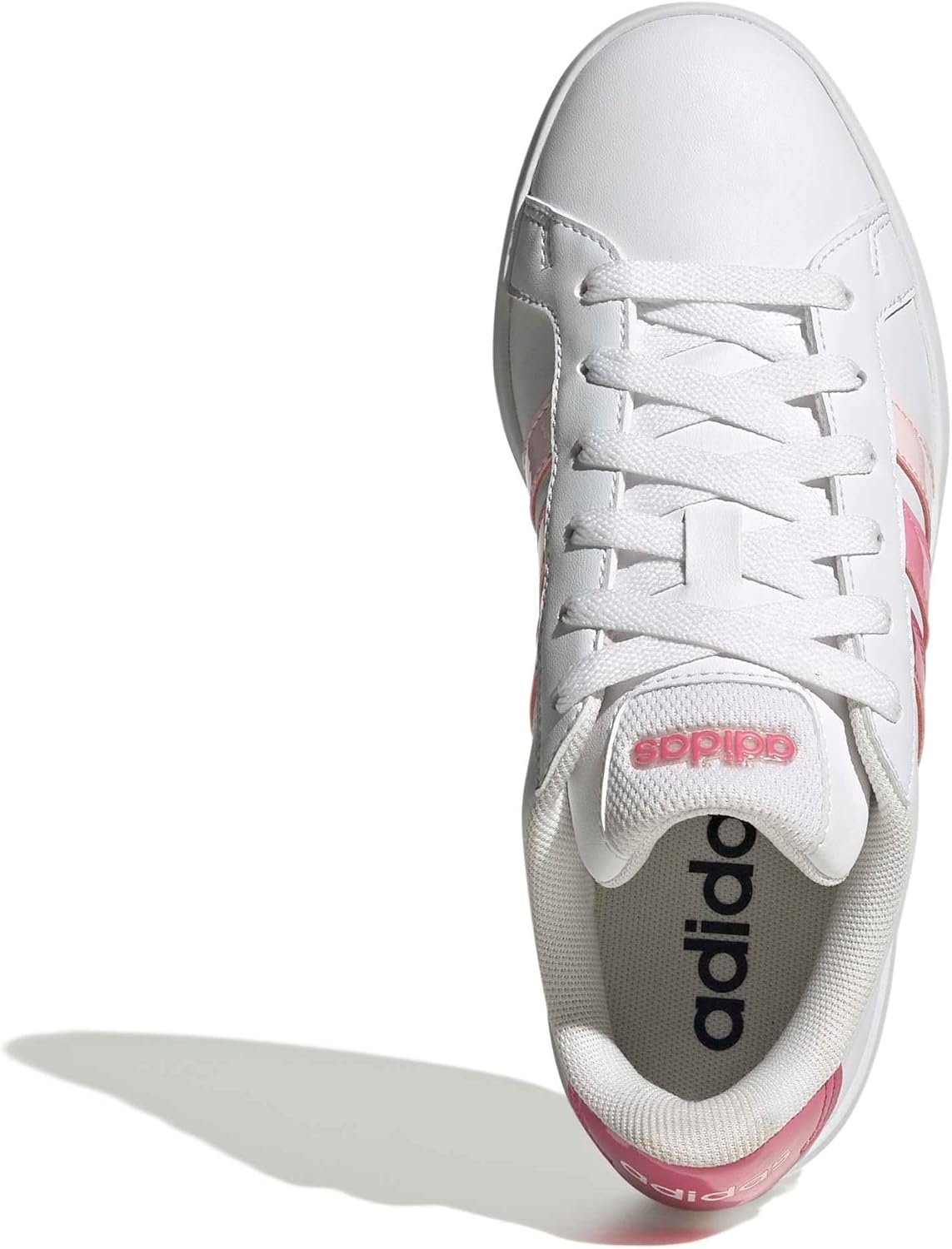 image:imageadidas Kids Grand Court 30 Shoes Big KidWhitePink FusionBliss Pink