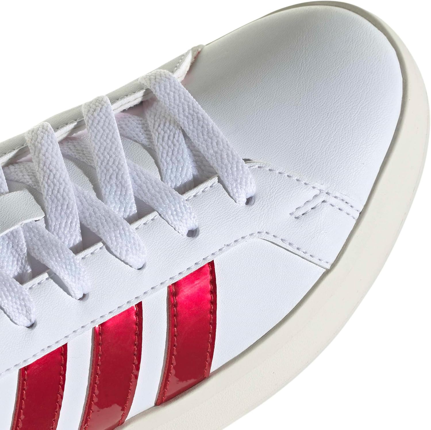 image:imageadidas Kids Grand Court 30 Shoes Big KidWhitePure RubyOff White