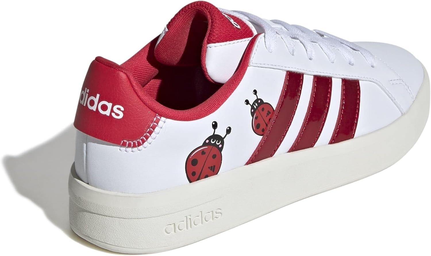 image:imageadidas Kids Grand Court 30 Shoes Big KidWhitePure RubyOff White