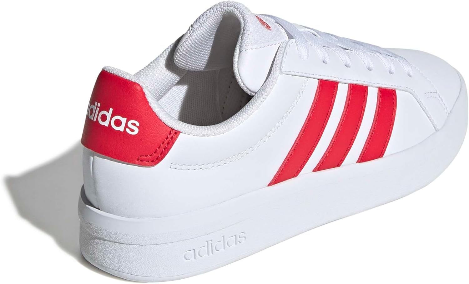 image:imageadidas Kids Grand Court 30 Shoes Big KidWhitePure RubyPure Ruby
