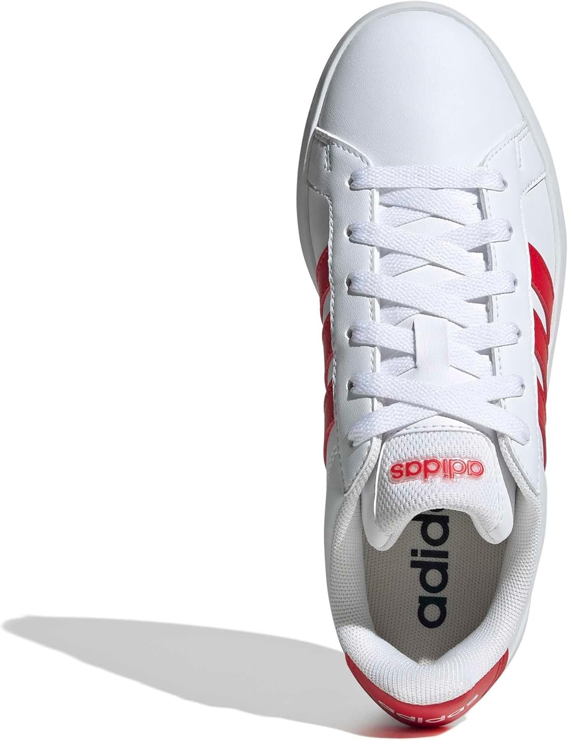image:imageadidas Kids Grand Court 30 Shoes Big KidWhitePure RubyPure Ruby