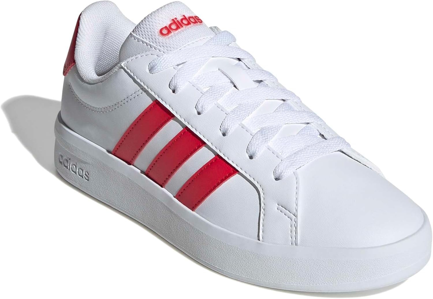 image:imageadidas Kids Grand Court 30 Shoes Big KidWhitePure RubyPure Ruby