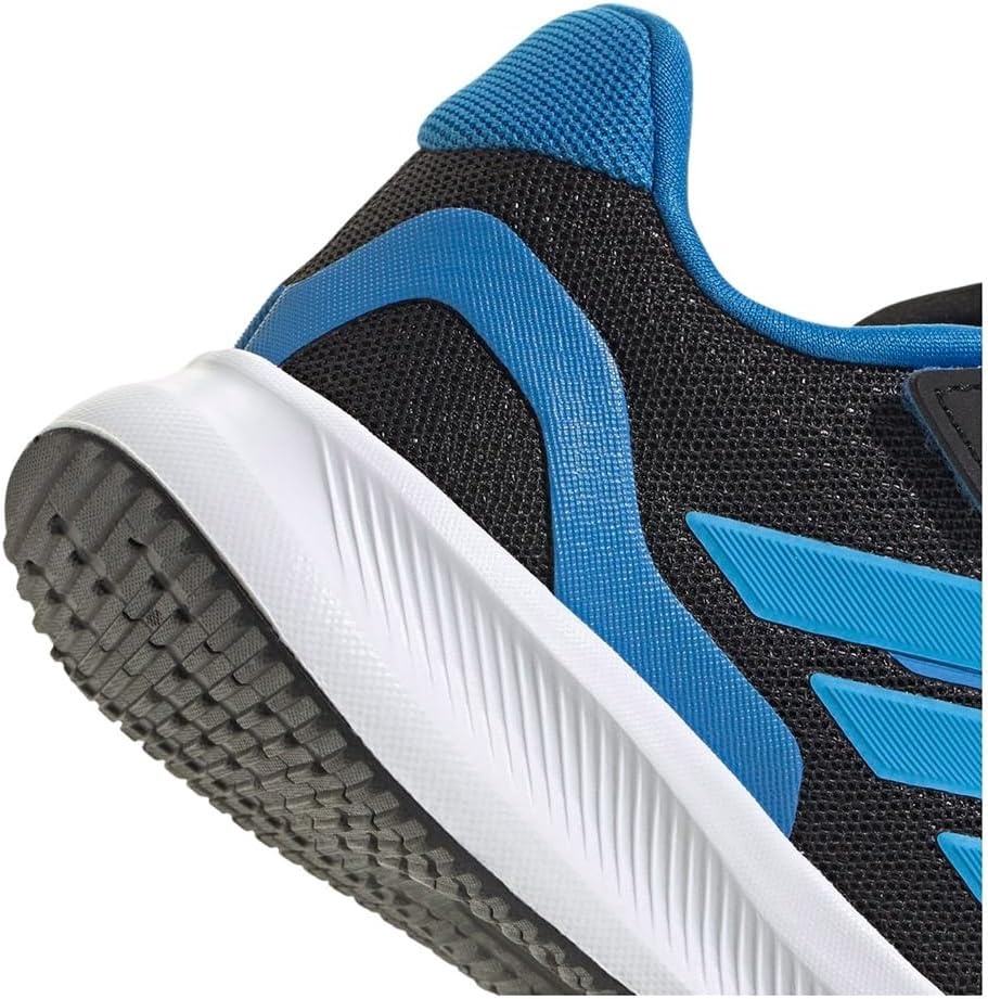 image:imageadidas Kids Marvel Run Falcon 5 Elastic Lace amp StrapBlackLucid AquamarineLucid Ray Blue