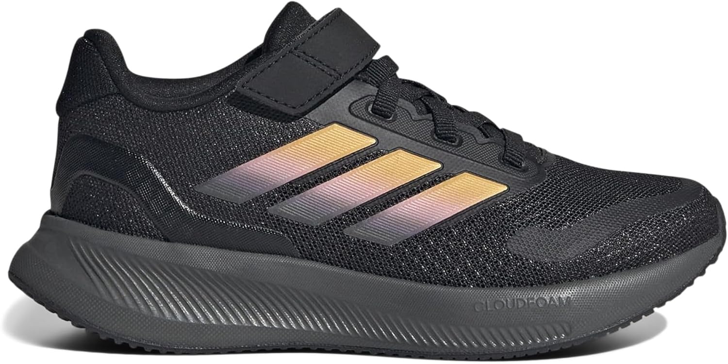 image:imageadidas Kids Marvel Run Falcon 5 Elastic Lace amp StrapBlackSparkPink Spark