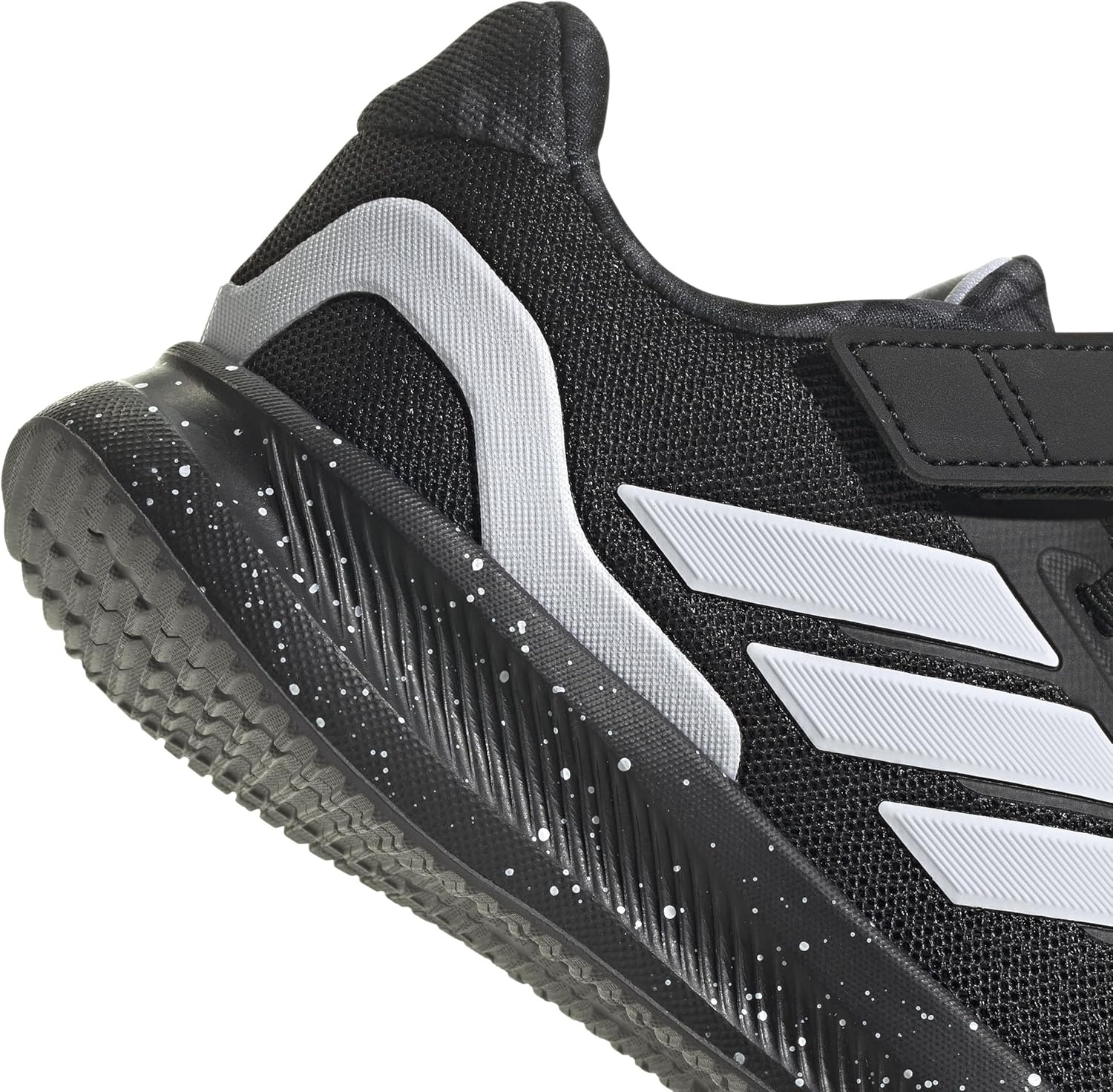 image:imageadidas Kids Marvel Run Falcon 5 Elastic Lace amp StrapBlackWhiteGrey