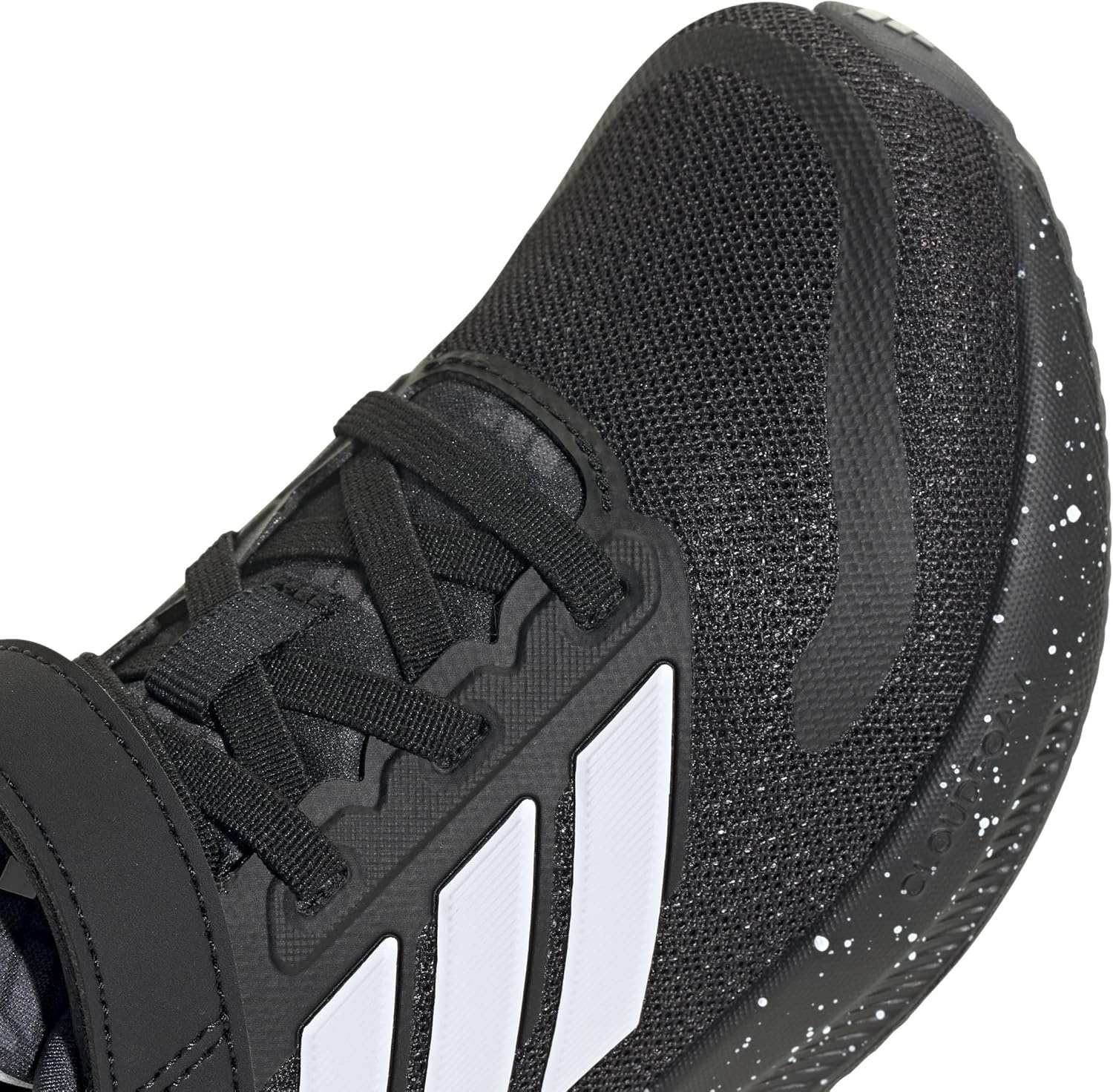 image:imageadidas Kids Marvel Run Falcon 5 Elastic Lace amp StrapBlackWhiteGrey