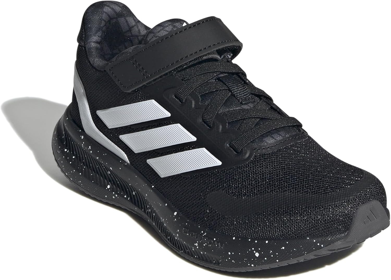 image:imageadidas Kids Marvel Run Falcon 5 Elastic Lace amp StrapBlackWhiteGrey