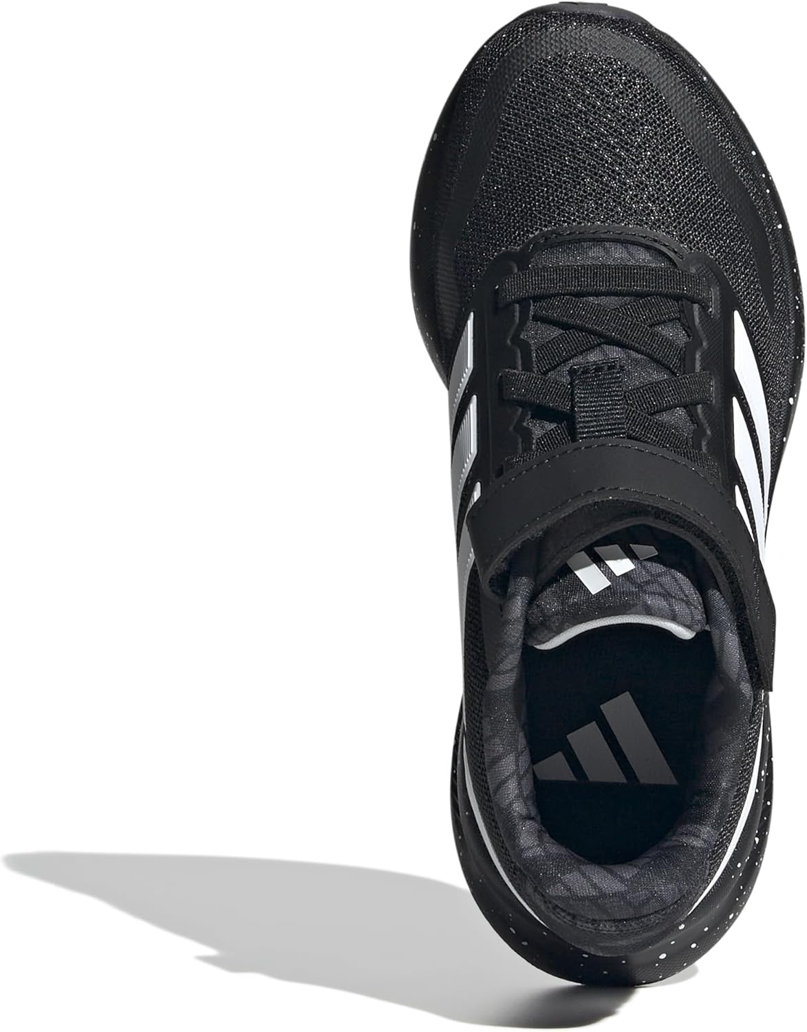 image:imageadidas Kids Marvel Run Falcon 5 Elastic Lace amp StrapBlackWhiteGrey