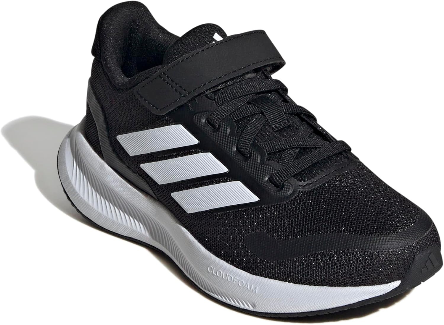 image:imageadidas Kids Marvel Run Falcon 5 Elastic Lace amp StrapBlackWhiteWhite