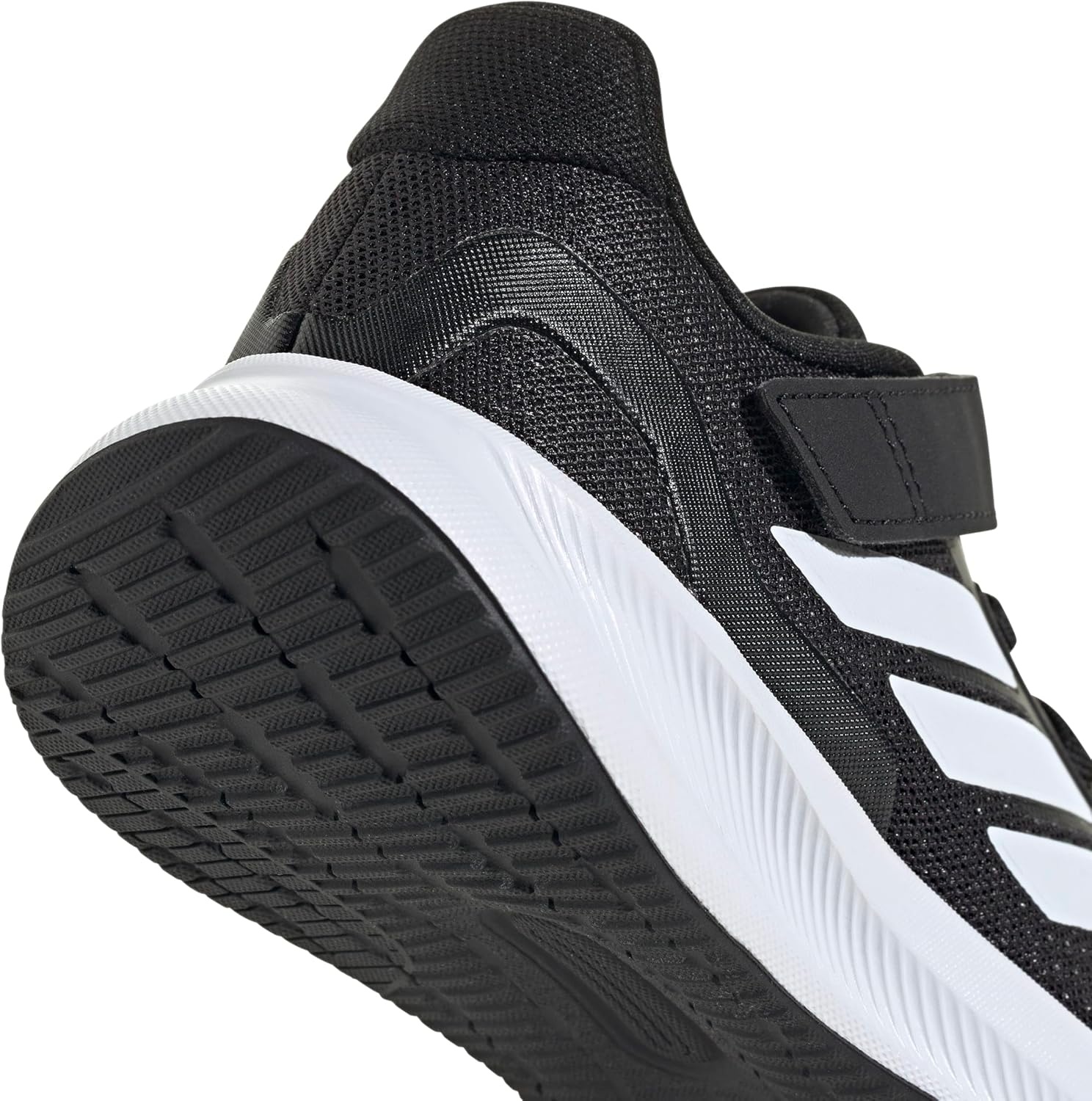 image:imageadidas Kids Marvel Run Falcon 5 Elastic Lace amp StrapBlackWhiteWhite