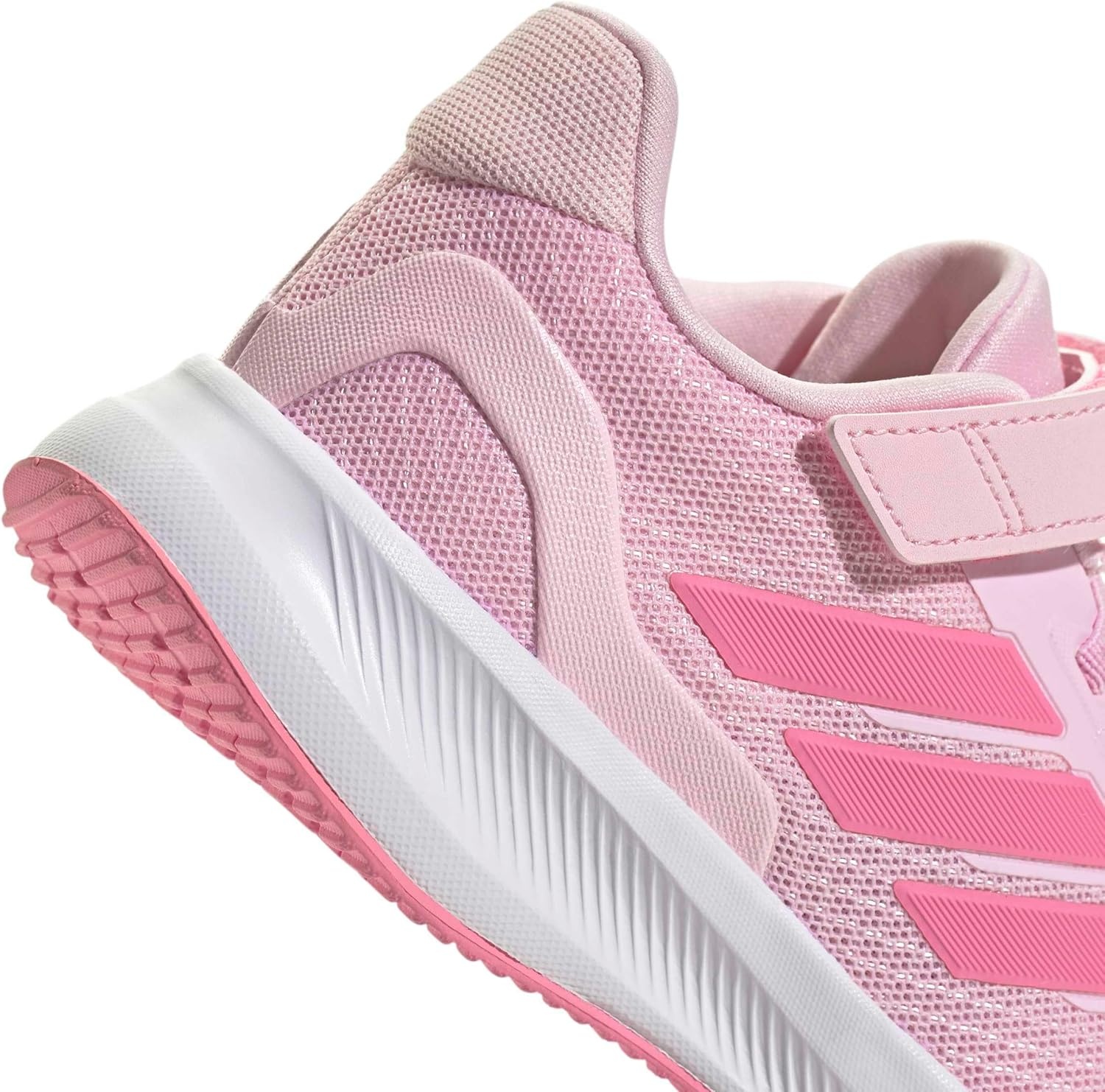 image:imageadidas Kids Marvel Run Falcon 5 Elastic Lace amp StrapClear PinkBliss PinkClear Pink