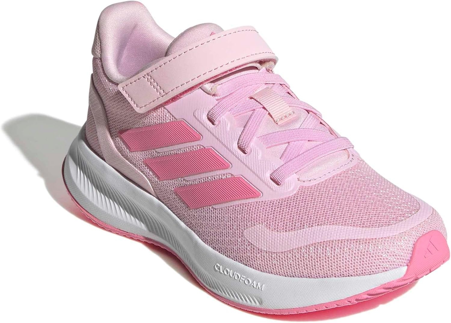 image:imageadidas Kids Marvel Run Falcon 5 Elastic Lace amp StrapClear PinkBliss PinkClear Pink