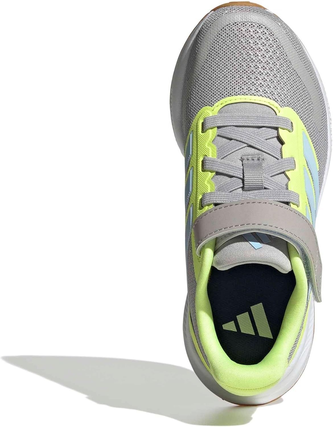 image:imageadidas Kids Marvel Run Falcon 5 Elastic Lace amp StrapGreyCrystal SkyYellow