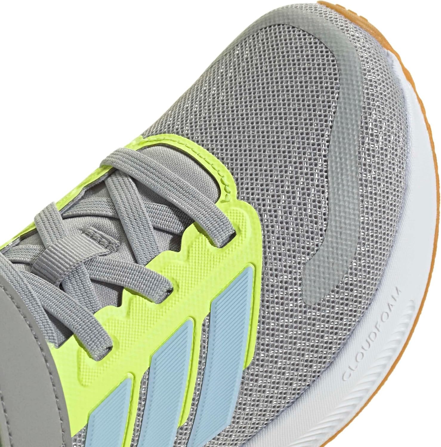 image:imageadidas Kids Marvel Run Falcon 5 Elastic Lace amp StrapGreyCrystal SkyYellow