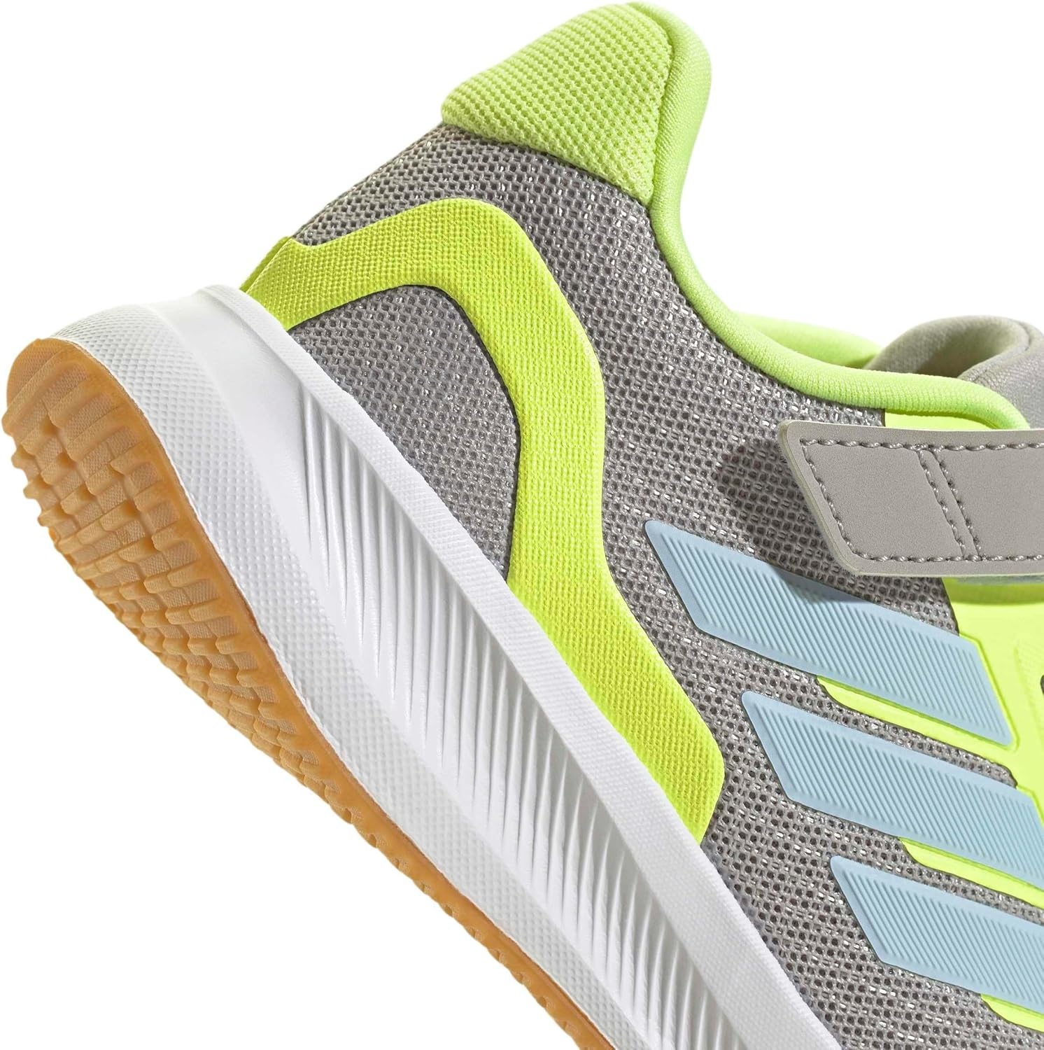 image:imageadidas Kids Marvel Run Falcon 5 Elastic Lace amp StrapGreyCrystal SkyYellow