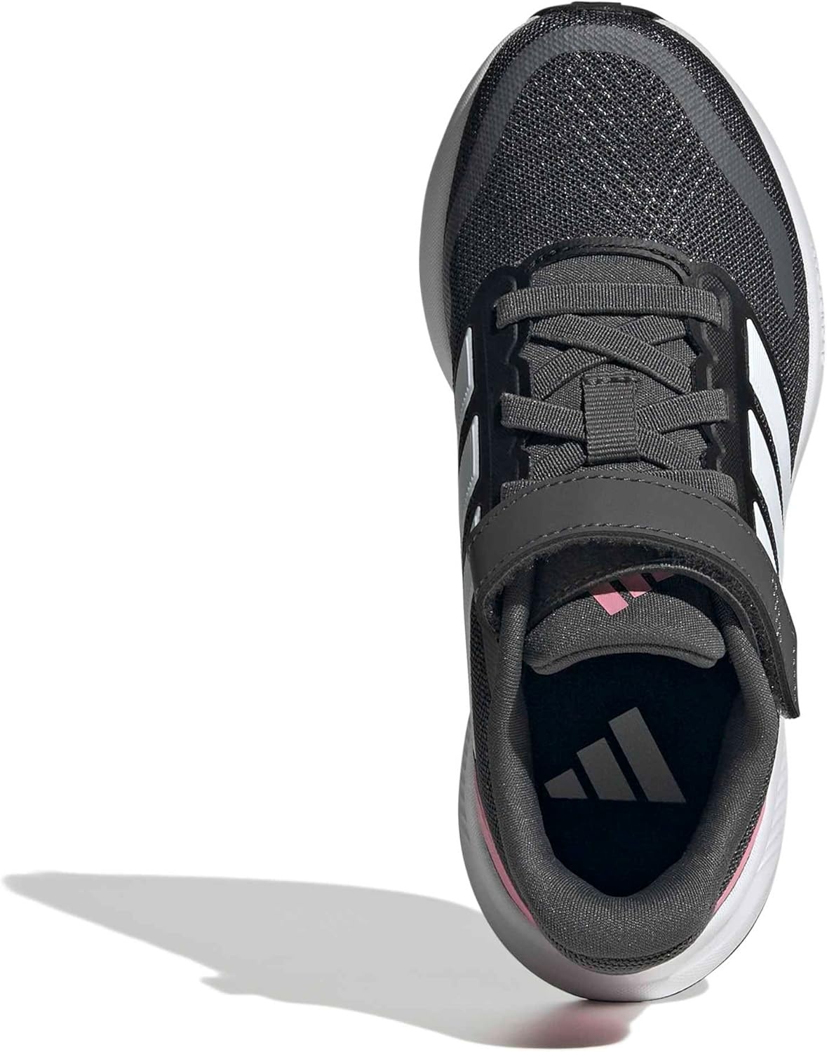 image:imageadidas Kids Marvel Run Falcon 5 Elastic Lace amp StrapGreyCrystal WhiteBliss Pink