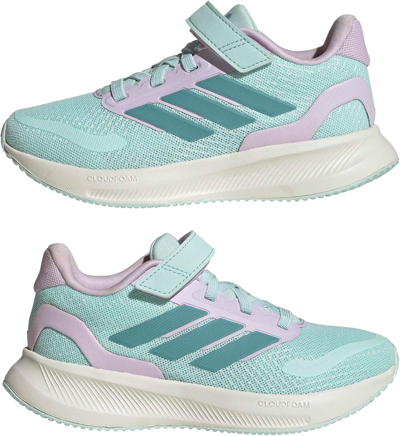 image:imageadidas Kids Marvel Run Falcon 5 Elastic Lace amp StrapHalo MintMint TonIce Lavender