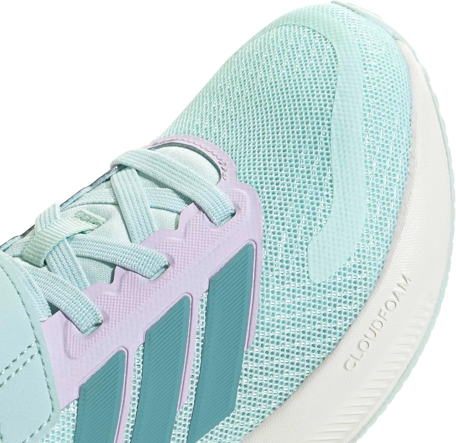 image:imageadidas Kids Marvel Run Falcon 5 Elastic Lace amp StrapHalo MintMint TonIce Lavender