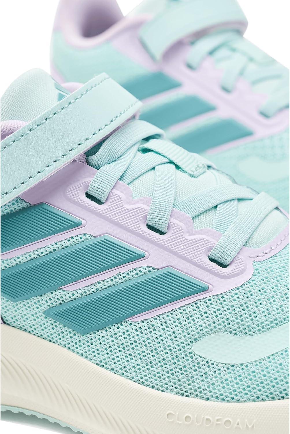 image:imageadidas Kids Marvel Run Falcon 5 Elastic Lace amp StrapHalo MintMint TonIce Lavender