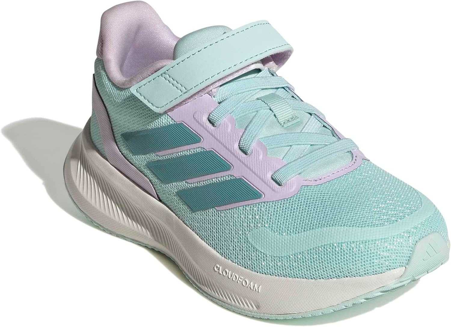 image:imageadidas Kids Marvel Run Falcon 5 Elastic Lace amp StrapHalo MintMint TonIce Lavender