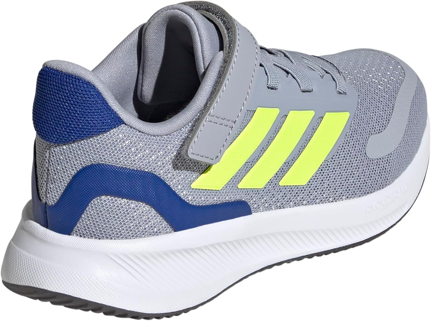 image:imageadidas Kids Marvel Run Falcon 5 Elastic Lace amp StrapHalo SilverLucid LemonTeam Royal Blue