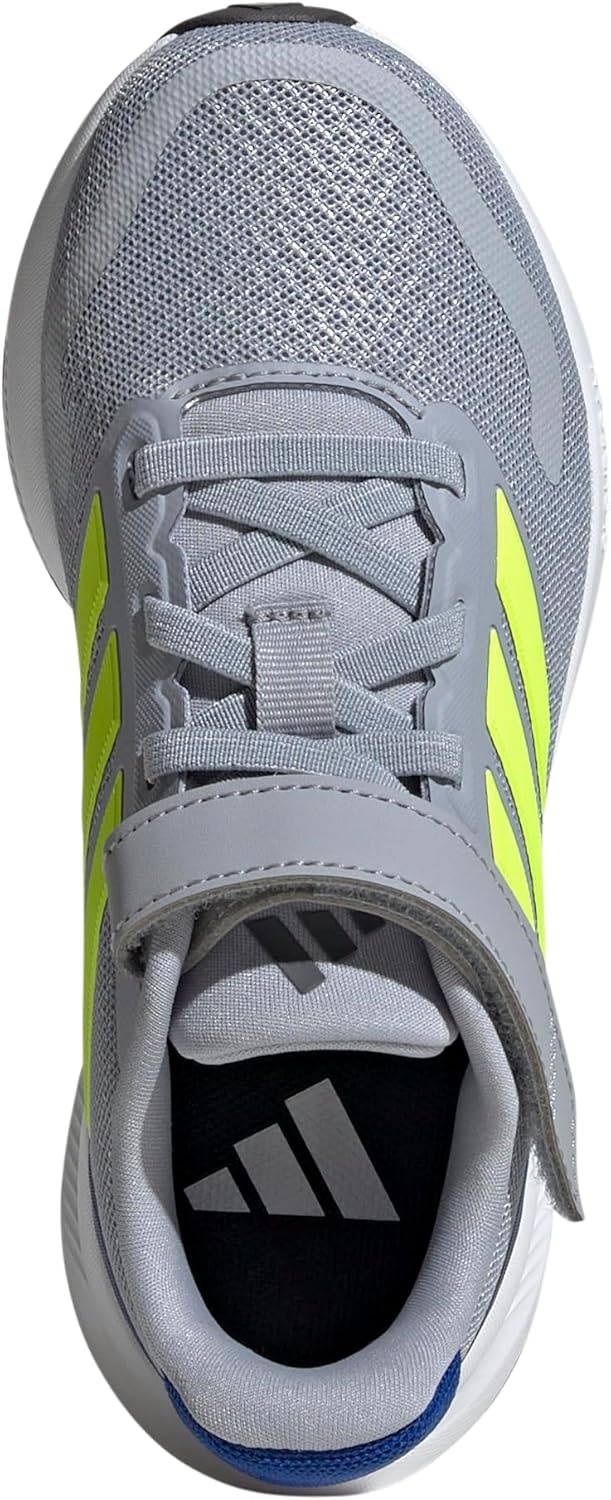image:imageadidas Kids Marvel Run Falcon 5 Elastic Lace amp StrapHalo SilverLucid LemonTeam Royal Blue