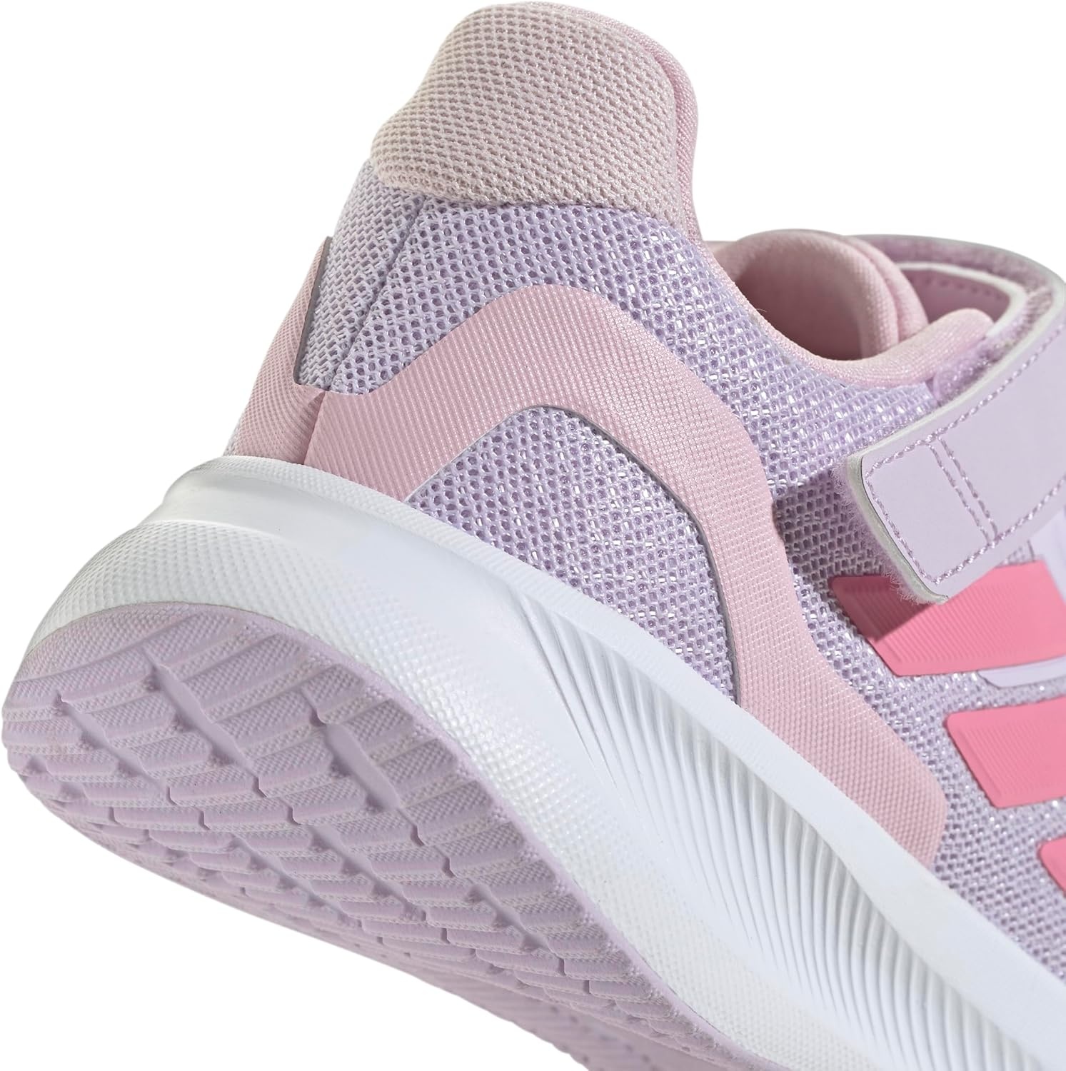 image:imageadidas Kids Marvel Run Falcon 5 Elastic Lace amp StrapIce LavenderWhiteClear Pink