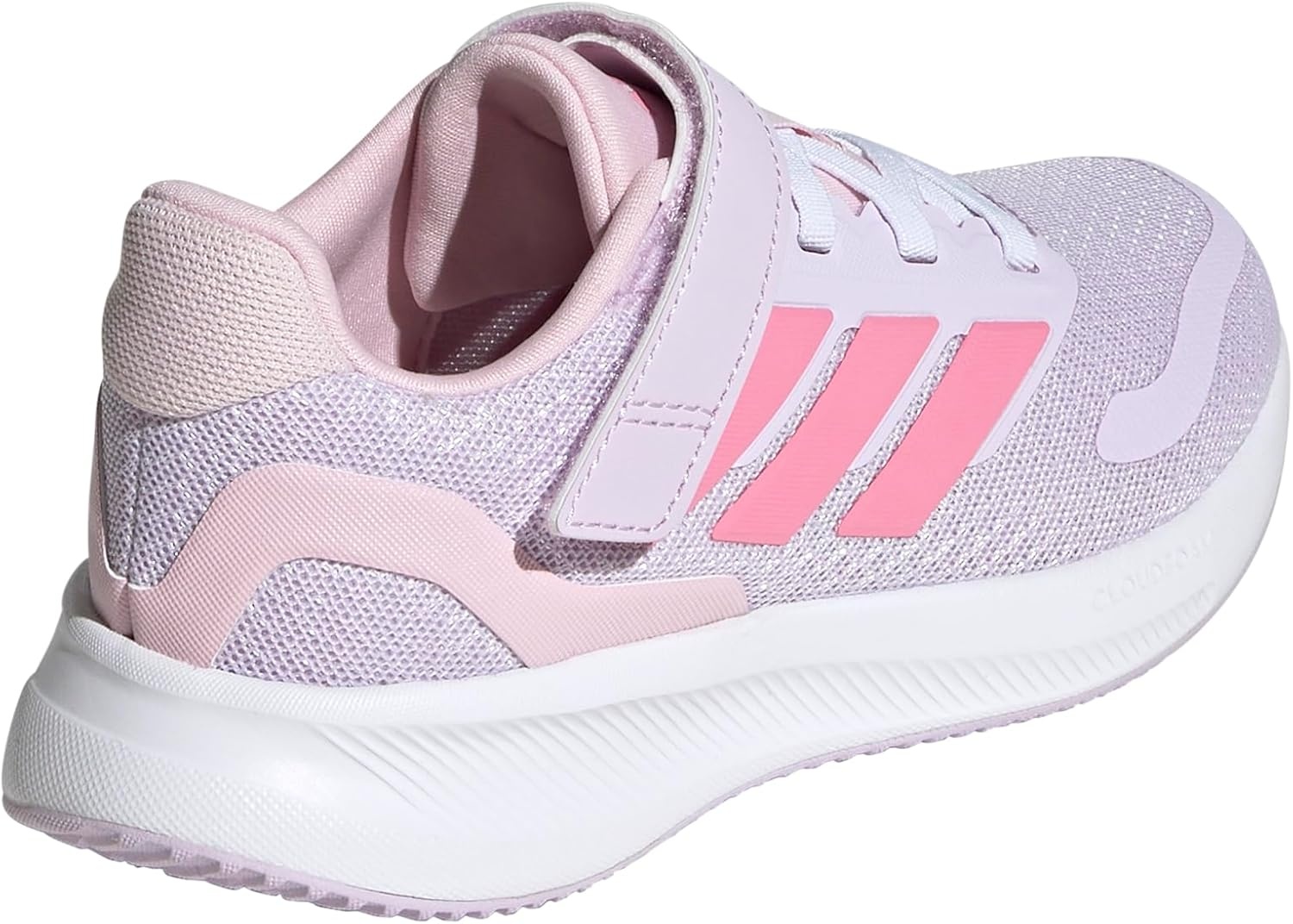 image:imageadidas Kids Marvel Run Falcon 5 Elastic Lace amp StrapIce LavenderWhiteClear Pink