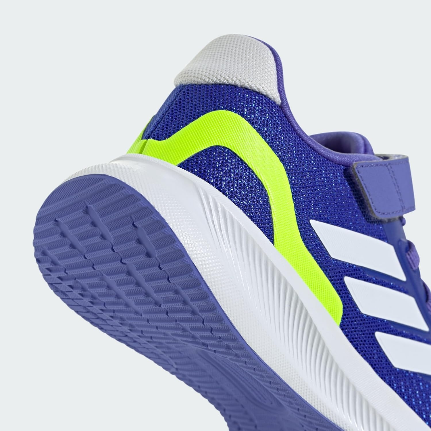 image:imageadidas Kids Marvel Run Falcon 5 Elastic Lace amp StrapLucid BlueWhiteCobalt Blue