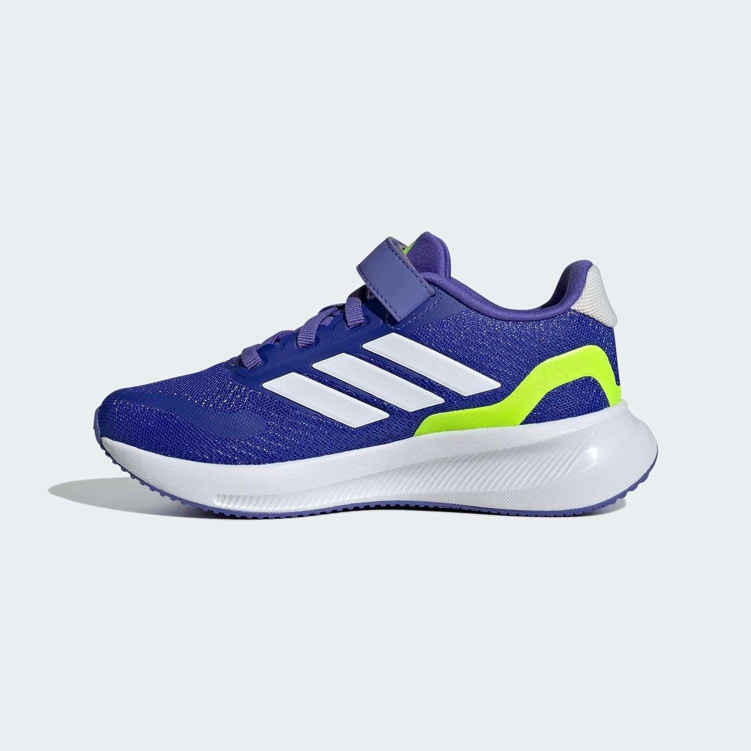 image:imageadidas Kids Marvel Run Falcon 5 Elastic Lace amp StrapLucid BlueWhiteCobalt Blue
