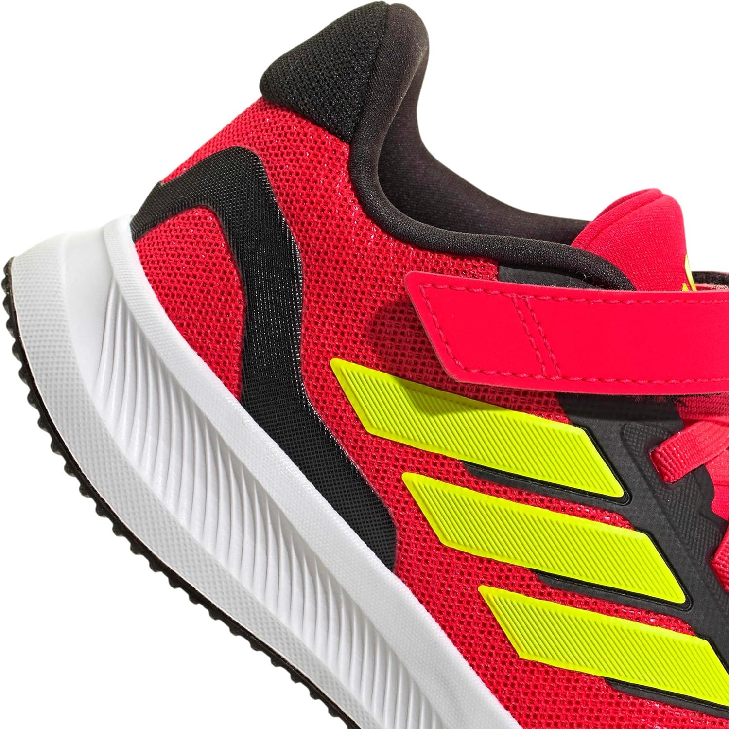 image:imageadidas Kids Marvel Run Falcon 5 Elastic Lace amp StrapLucid RedLucid LemonBlack