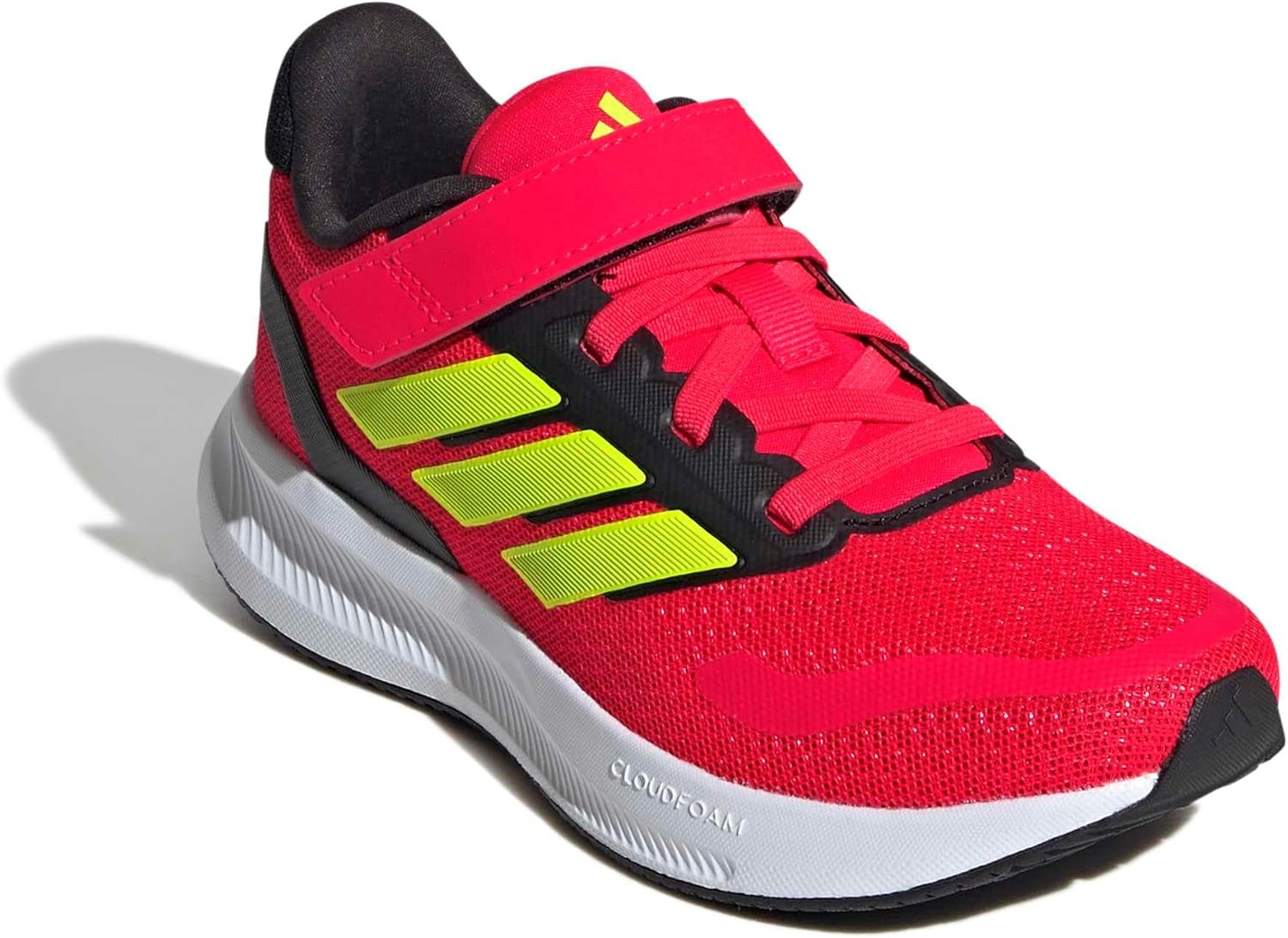 image:imageadidas Kids Marvel Run Falcon 5 Elastic Lace amp StrapLucid RedLucid LemonBlack