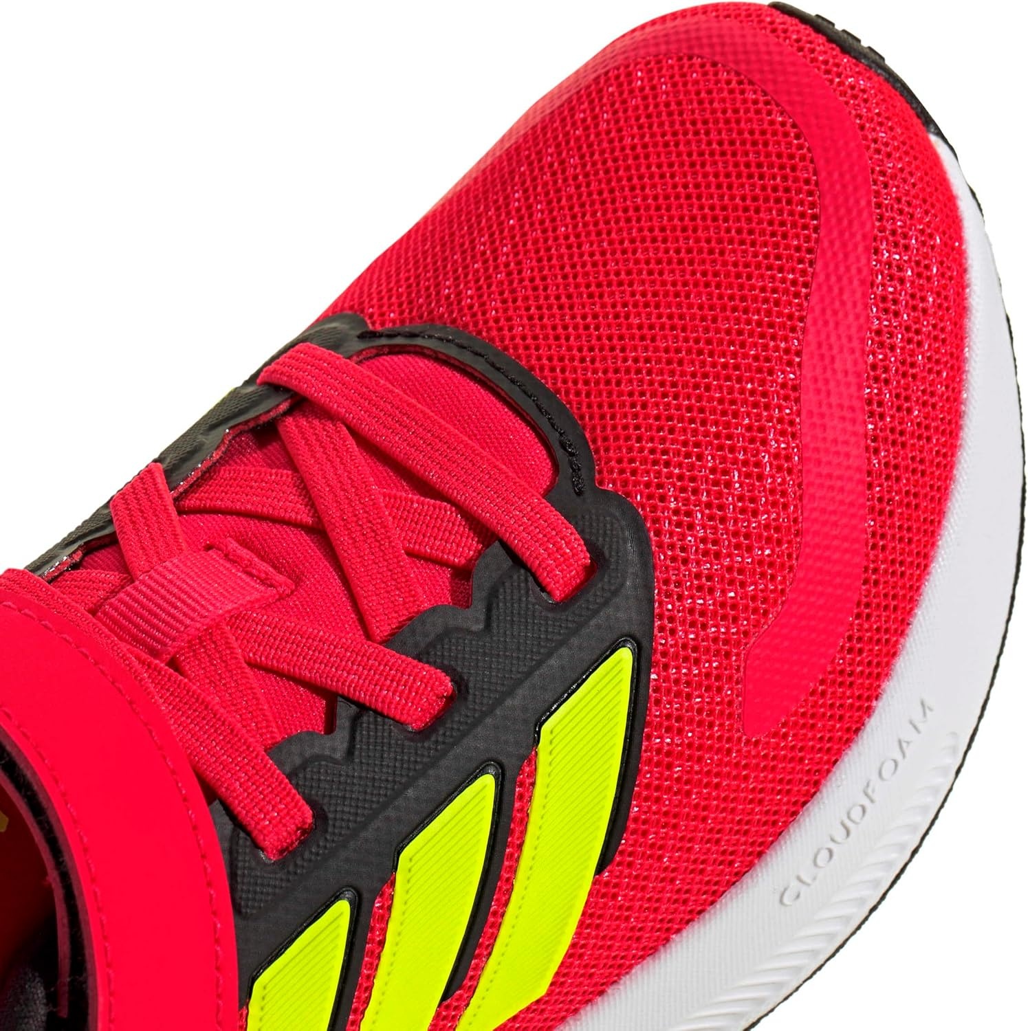 image:imageadidas Kids Marvel Run Falcon 5 Elastic Lace amp StrapLucid RedLucid LemonBlack