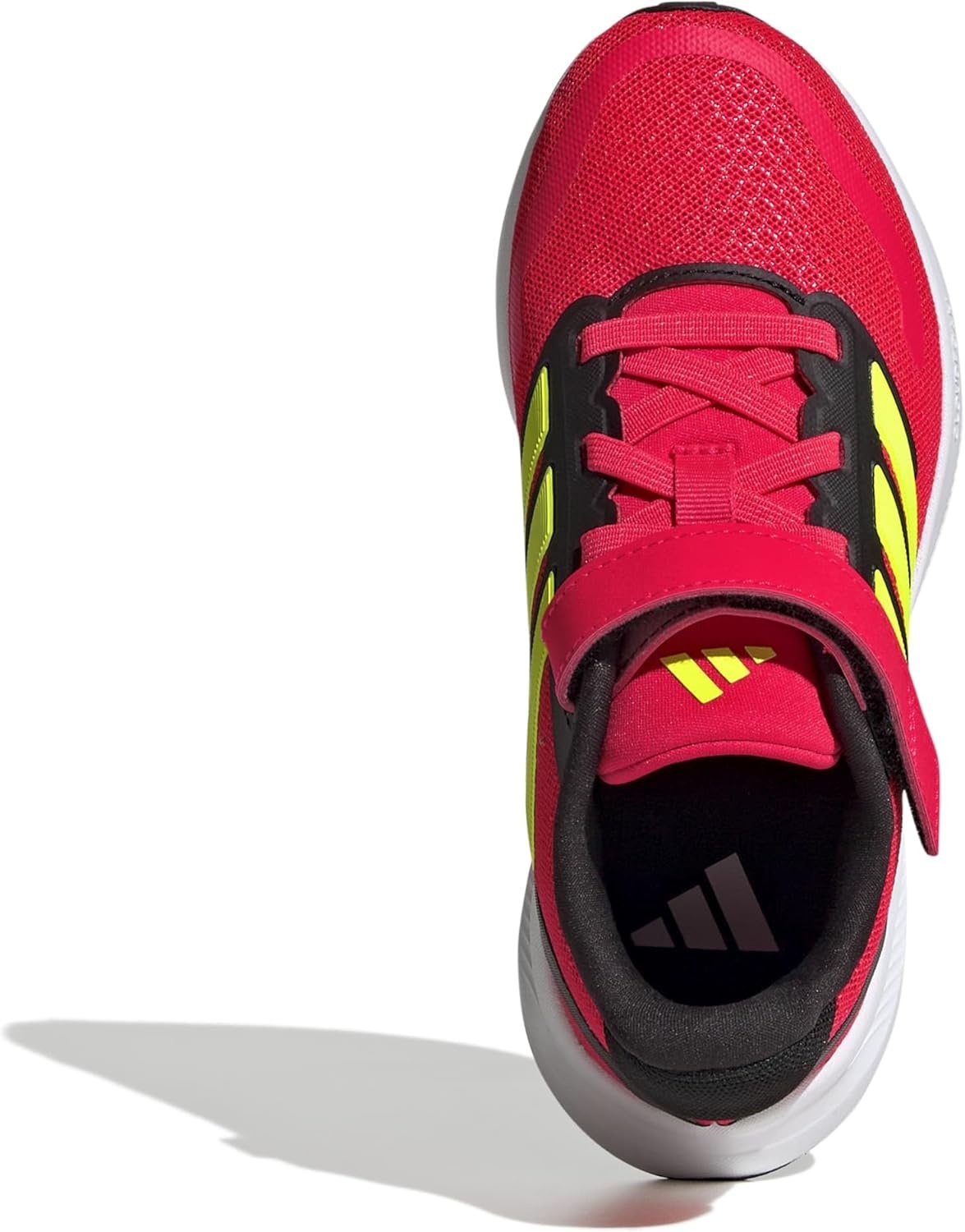 image:imageadidas Kids Marvel Run Falcon 5 Elastic Lace amp StrapLucid RedLucid LemonBlack