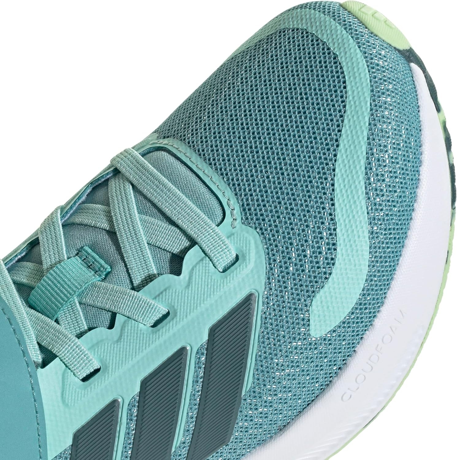 image:imageadidas Kids Marvel Run Falcon 5 Elastic Lace amp StrapMint TonPreloved TealSemi Green Spark