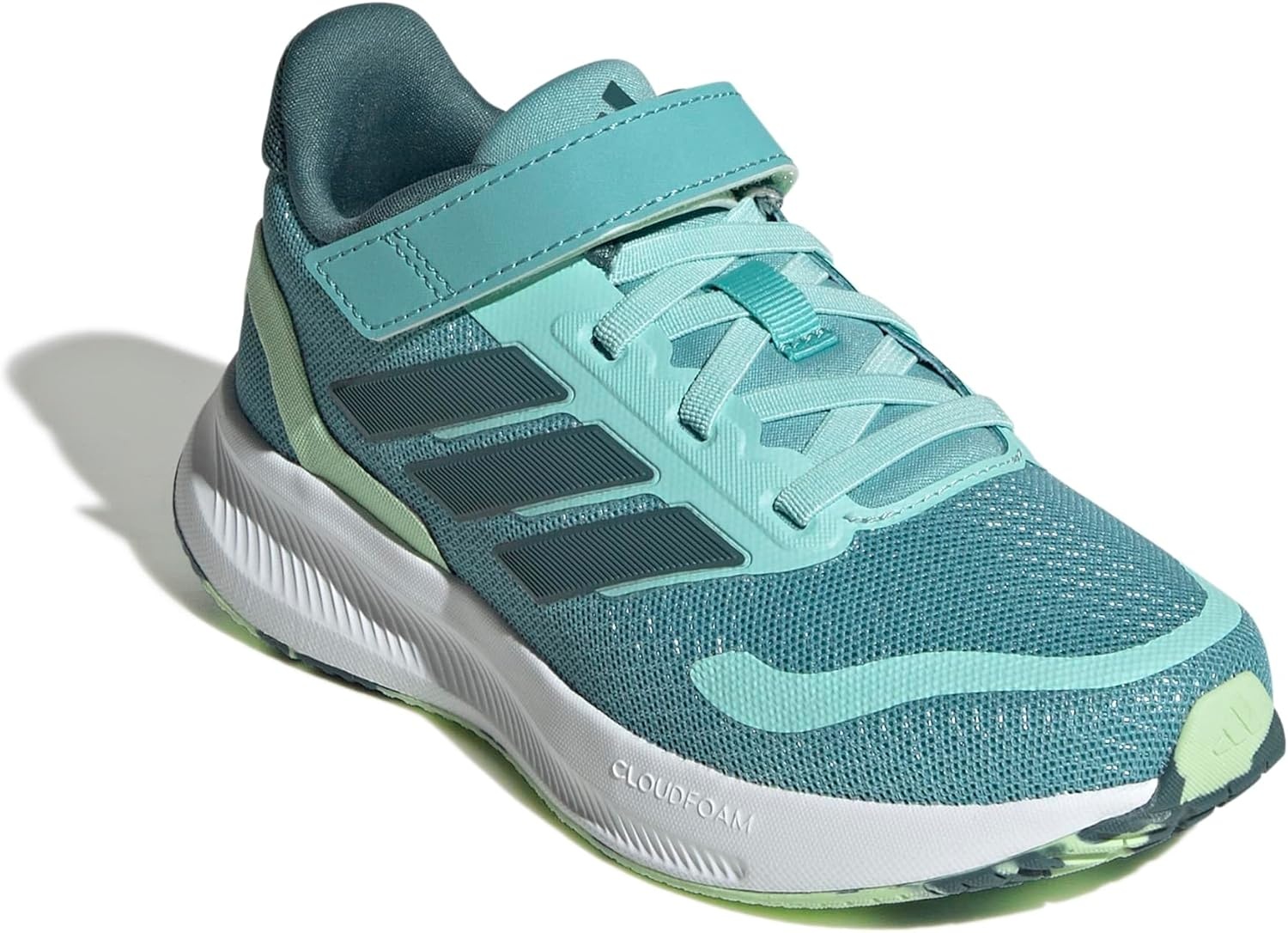 image:imageadidas Kids Marvel Run Falcon 5 Elastic Lace amp StrapMint TonPreloved TealSemi Green Spark